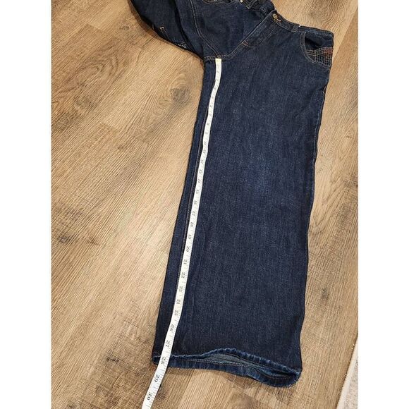 Rocawear wide-leg embroidered womens 14 (28x28) dark wash Y2K embroidered - Picture 6 of 9